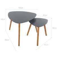 Table basse scandinave ronde grise