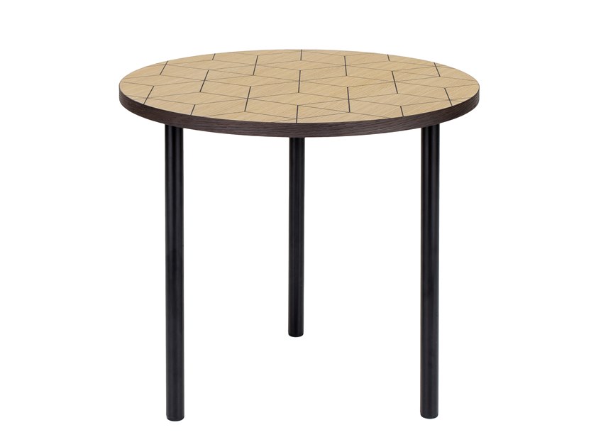 Table basse en bois triangulaire