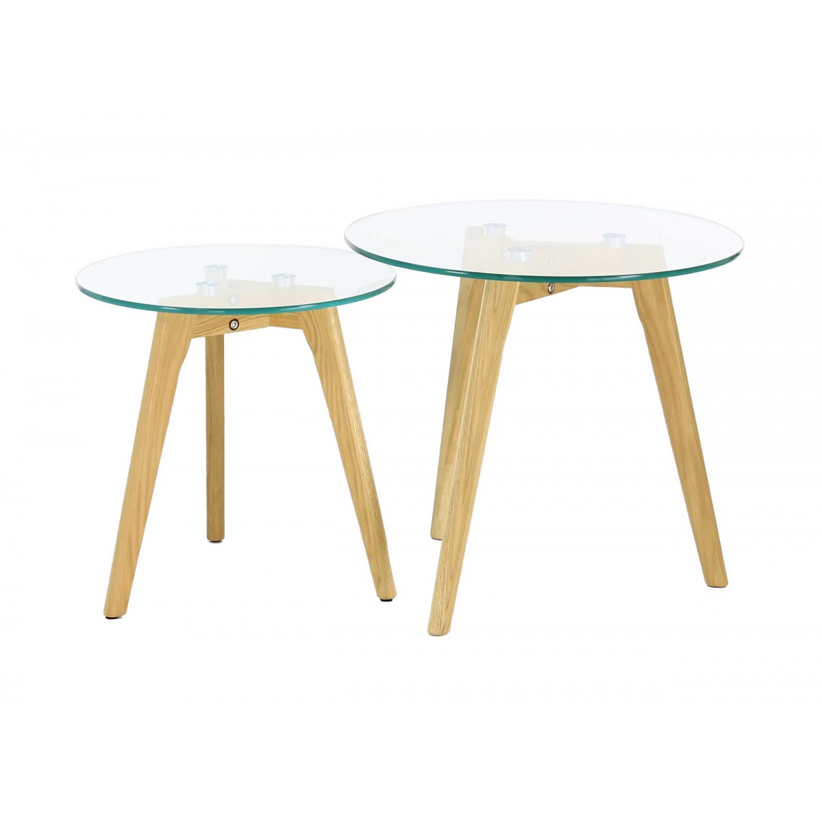 Table basse scandinave verre bois