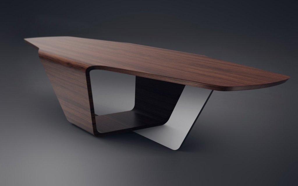 Table basse en bois avec coffre