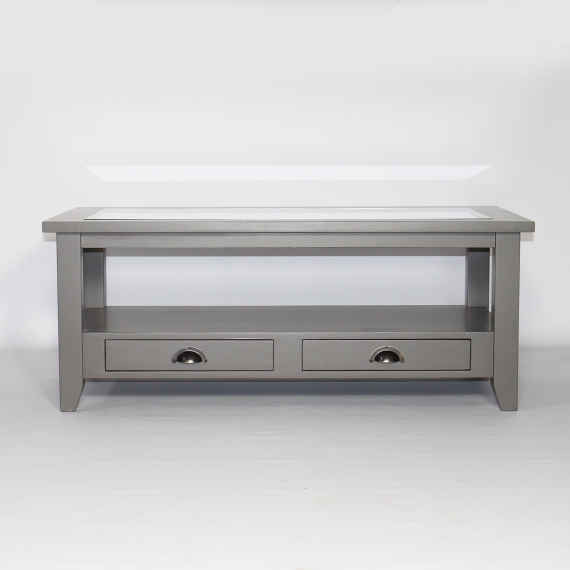 Table basse bois gris anthracite