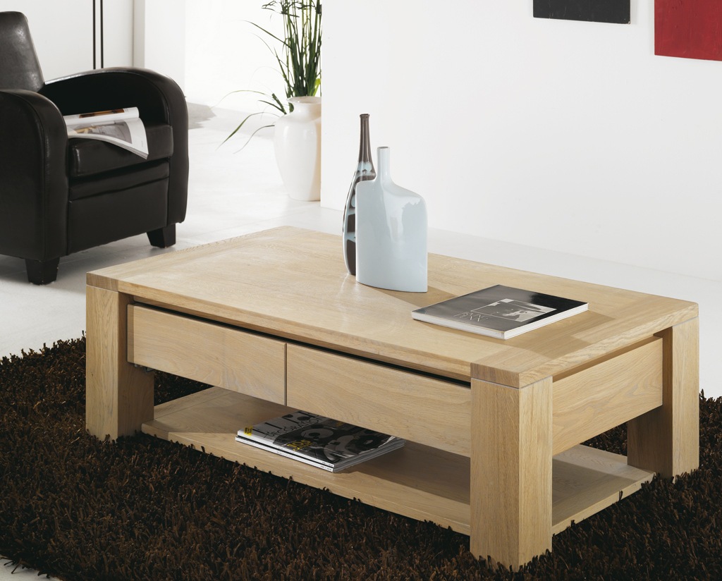 Table basse up and down en bois