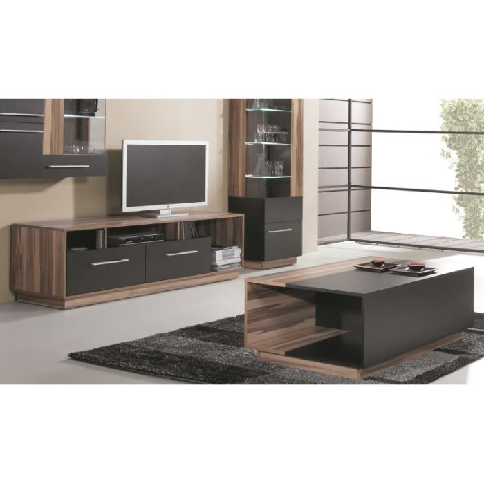 Ensemble meuble tv et table basse en bois