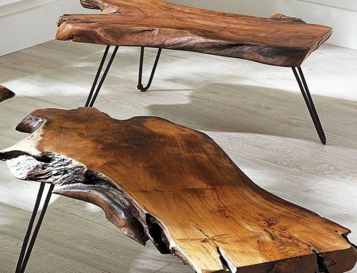 Table basse planches de bois