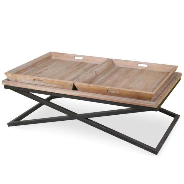 Patiner table basse bois