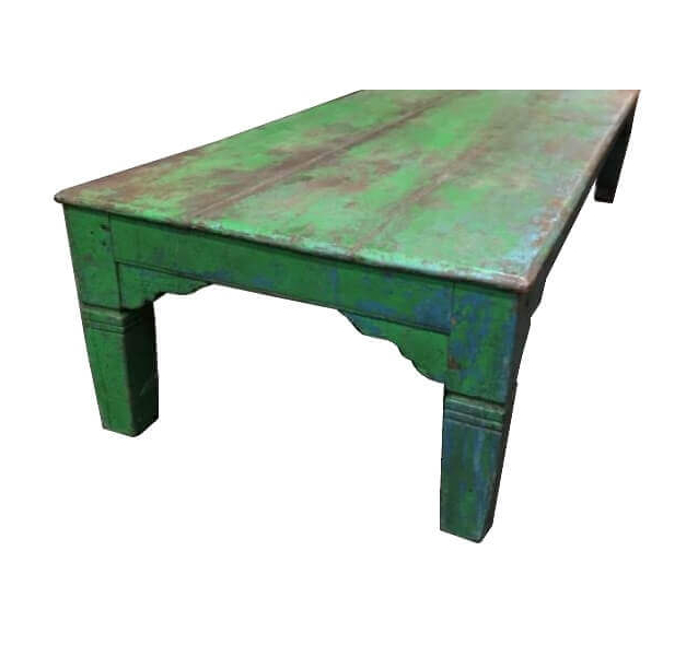 Table basse bois vert