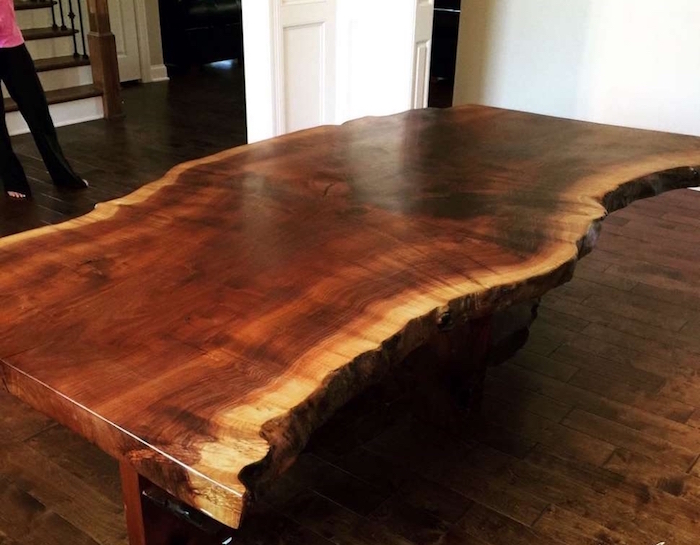 Table basse coffre bois brut