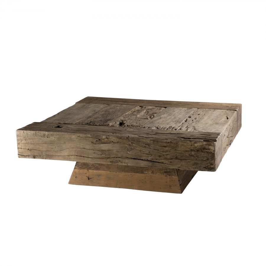 Table basse en bois massif carrée