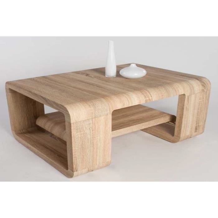 Cdiscount table basse bois clair