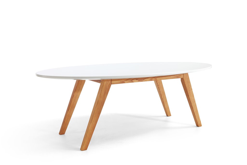 Table basse design bois et blanche