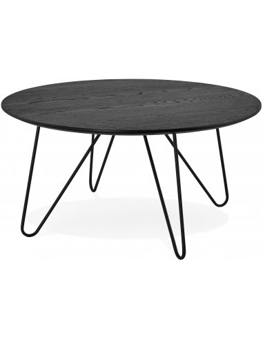 Table bois noir basse