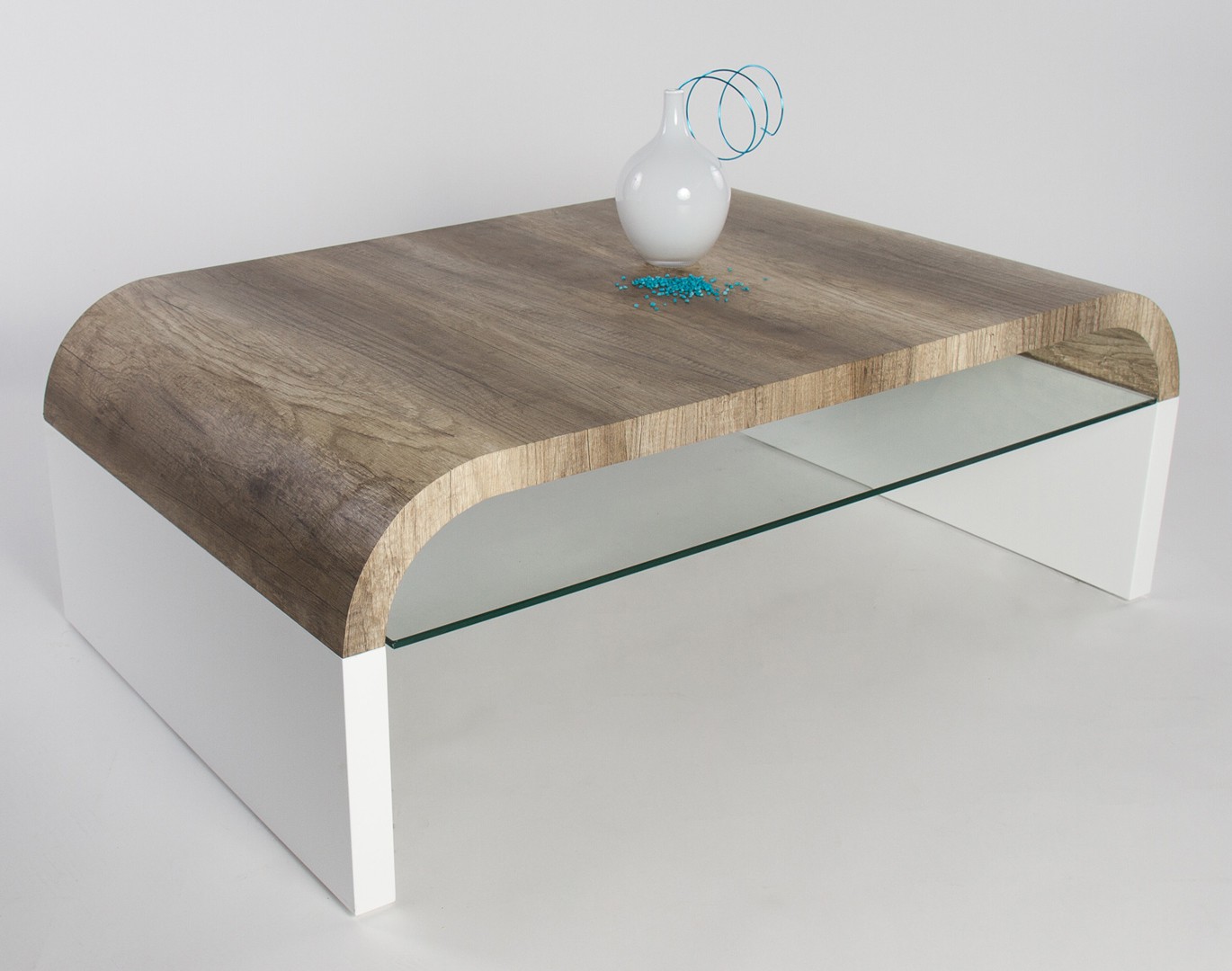 Table basse design bois et laque