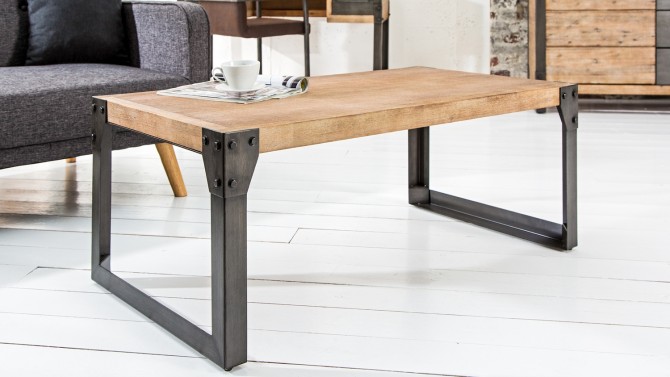 Table basse design bois métal