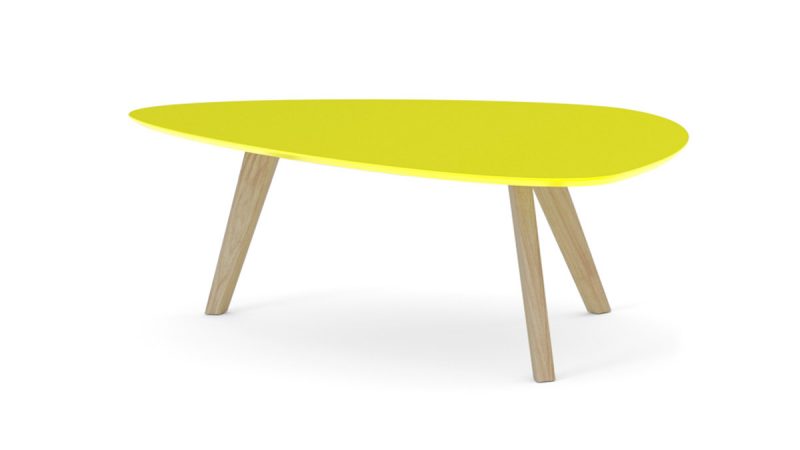 Petite table basse scandinave jaune