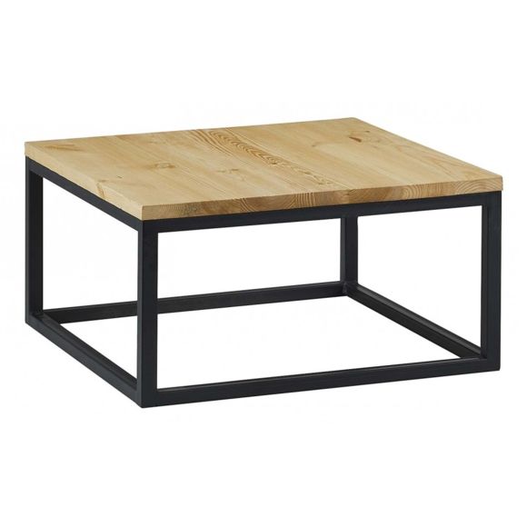 Table basse bois noir metal