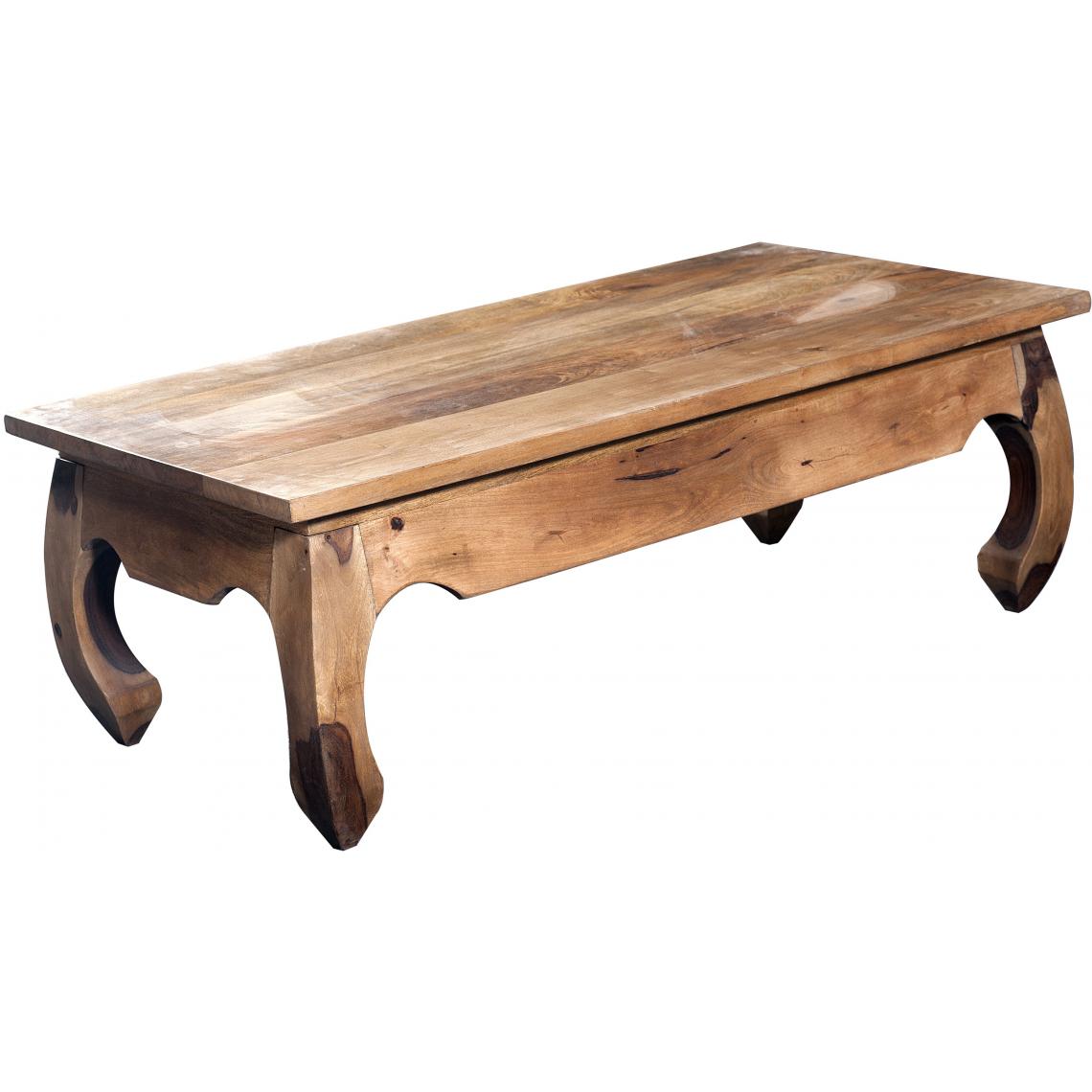 Table rectangulaire bois basse