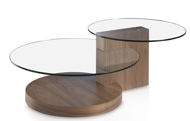 Table basse bois et cuivre