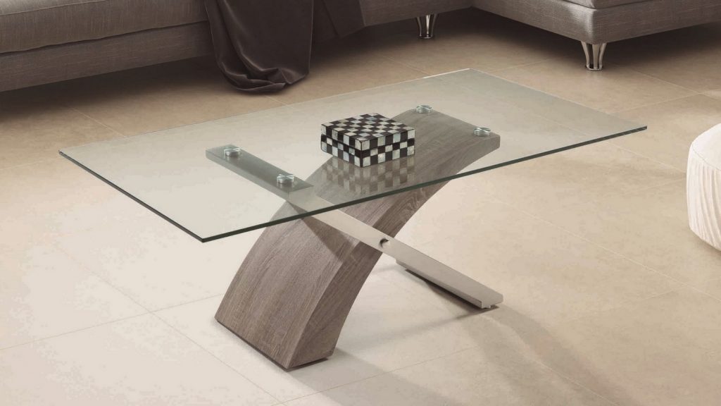 Table basse bois design led