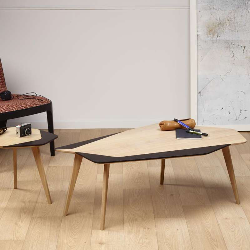 Table basse scandinave bois et metal