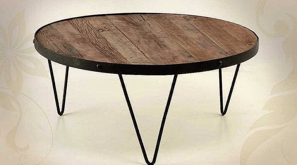 Table basse scandinave cannage