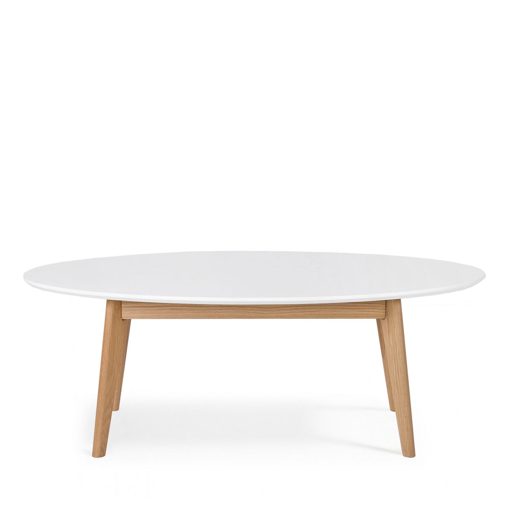 Table basse bois forme ovale