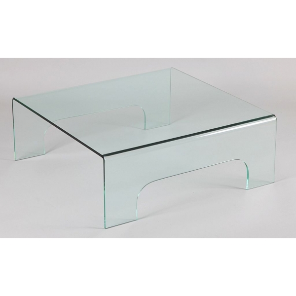 Grande table basse verre et bois