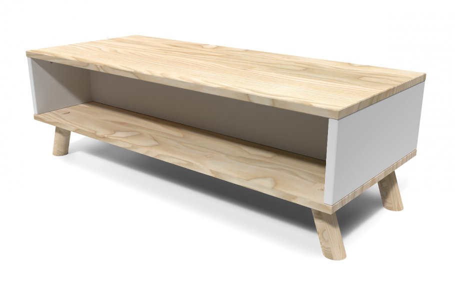 Table basse scandinave bois naturel