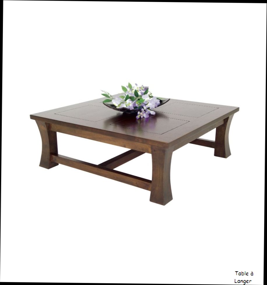 Table basse bois carrée modulable