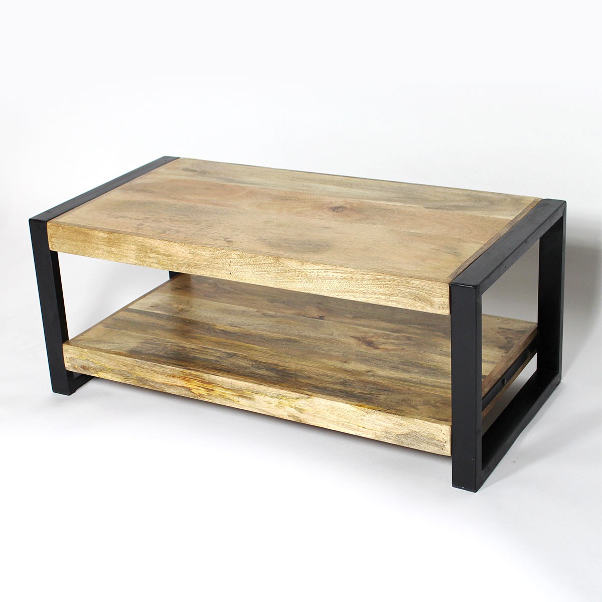 Table basse métallique et bois